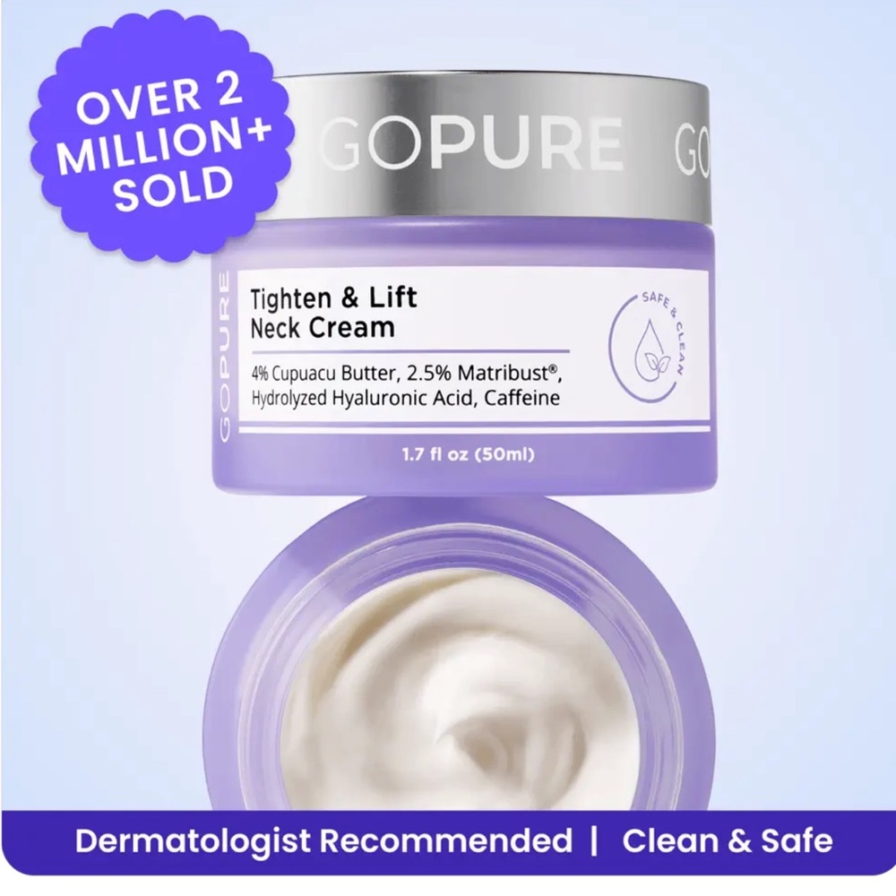 Brand New Set of 3 Go Pure - Tighten and Lift Neck Cream - Picture 8 of 12